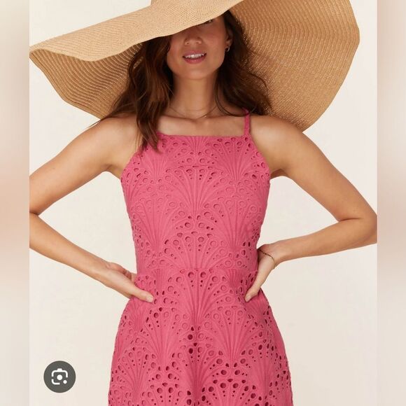 NWT Andie The Roatan Midi Dress - Eyelet - Rosette Size M - Picture 2 of 11